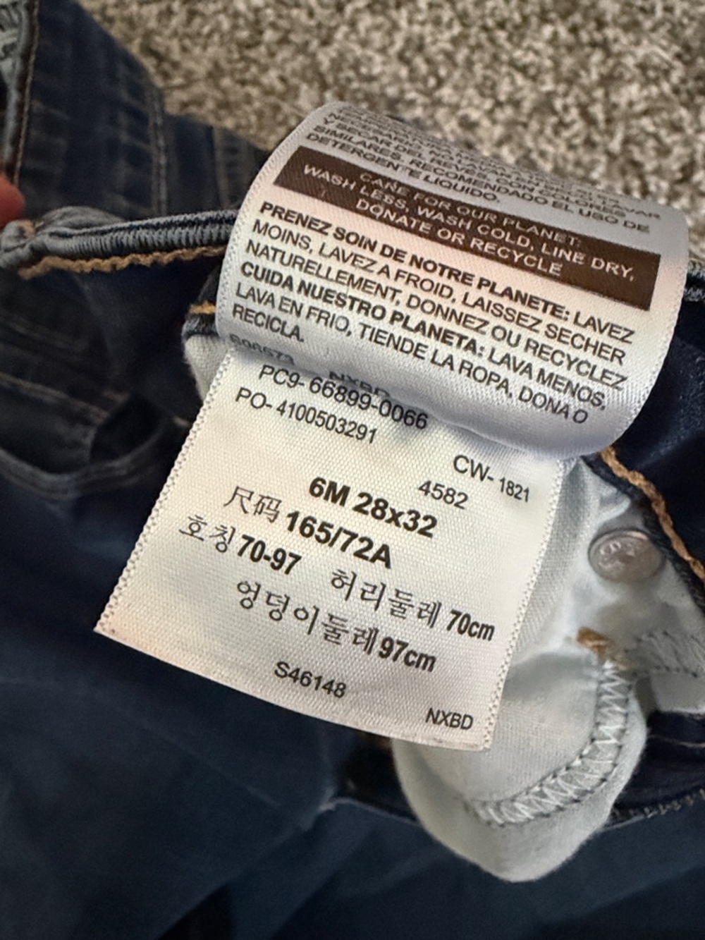 Denizen from Levi's Dark Blue Flare Jeans - Picture 3 of 4